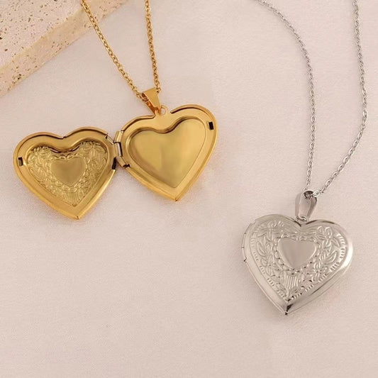 Giada Heart Locket Necklace