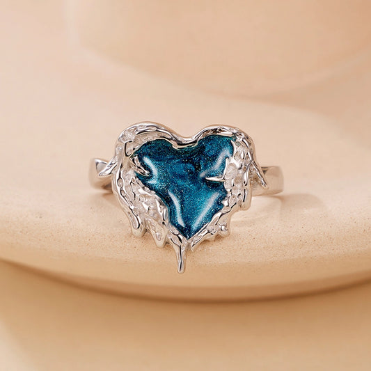 Heart of the Ocean Silver Open Ring