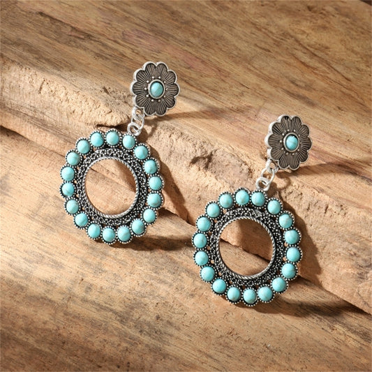 Boho Gem Sun Dangle Earrings