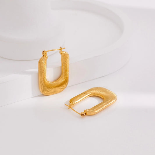 Textured Gold Hoop Earrings