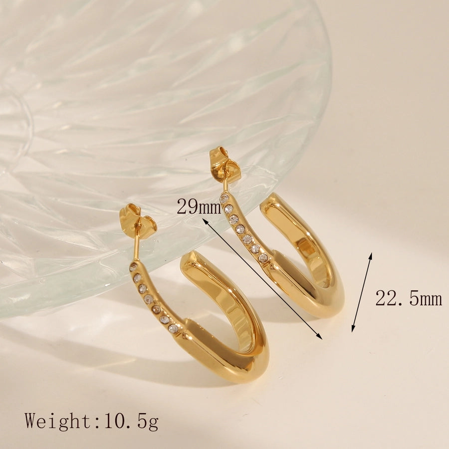 French Locker Dainty Hoop Earrings
