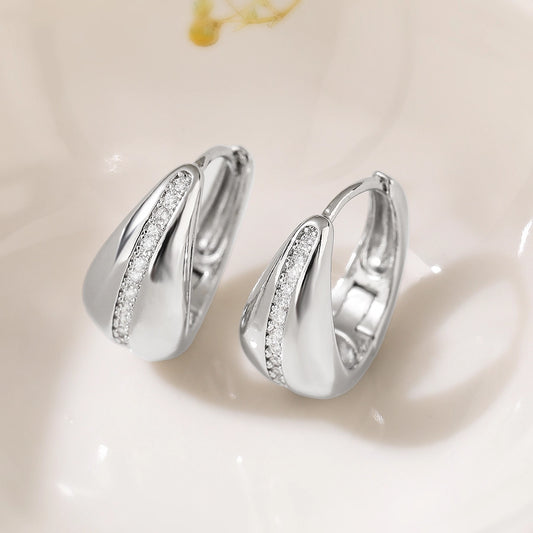 Camala Zircon Hoop Earrings