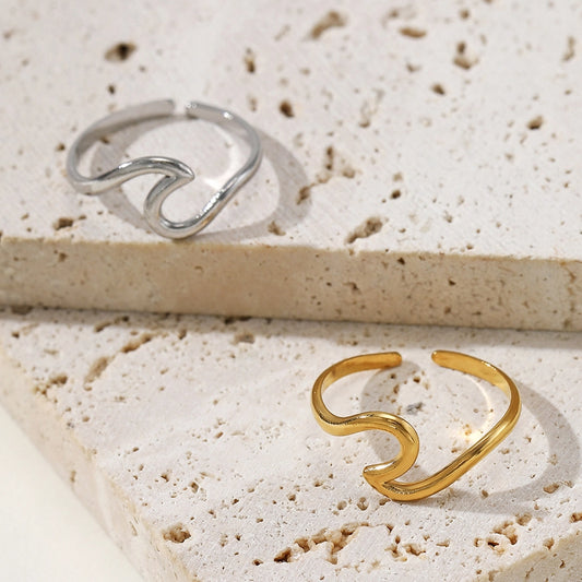 Ocean Wave Beachy Open Ring