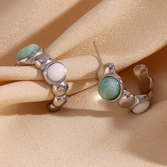 Amazonite Boho Silver Jewelry Set