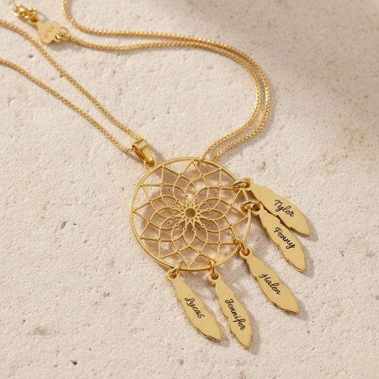 Personalized Names Dreamcatcher Necklace