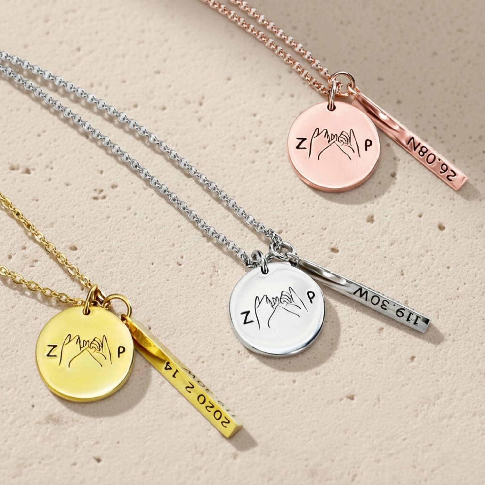 Personalized Engraved Promise Friendship Necklace