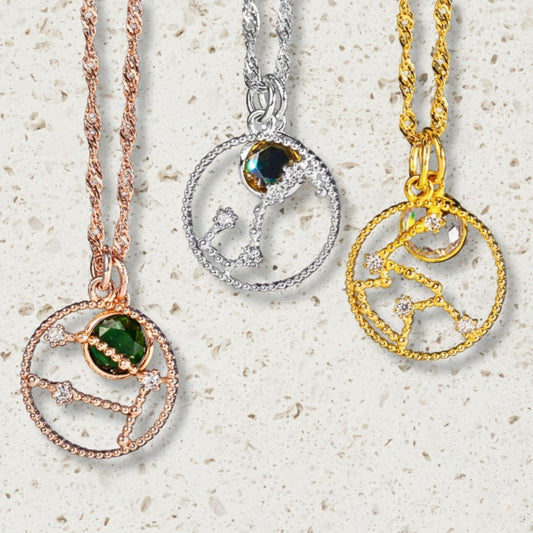 Personalized Birthstone Constellation Necklace