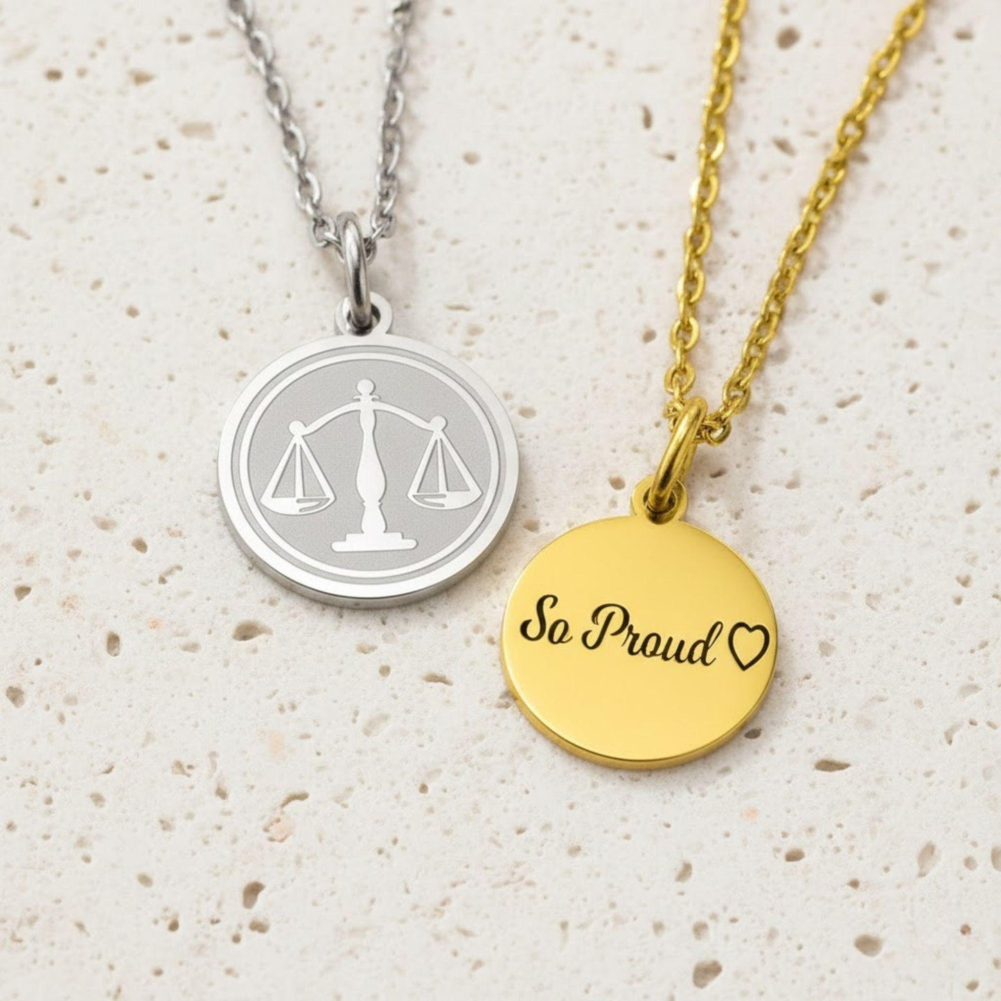 Personalized Justice Engraved Necklace