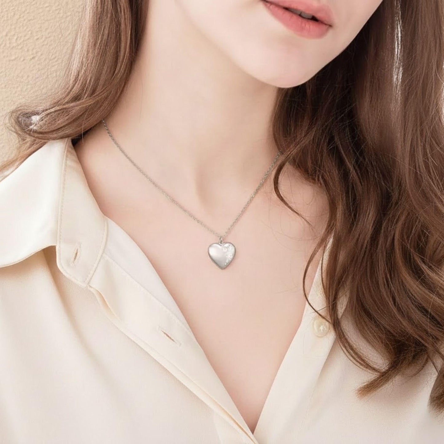 Personalized Butterfly Heart Locket Necklace