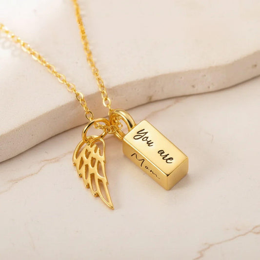 Engraved Mini Charm Urn Necklace
