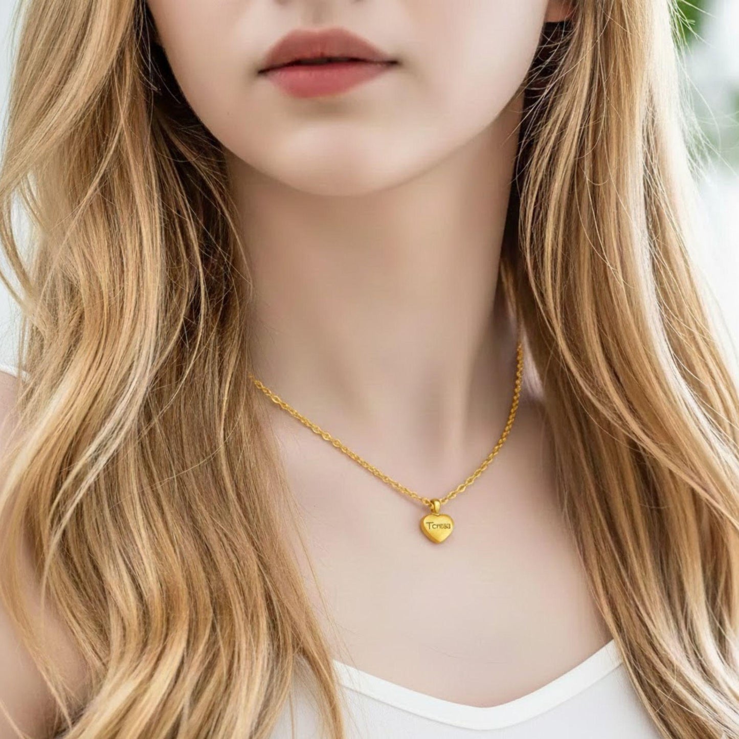 Engraved Heart Name Urn Necklace
