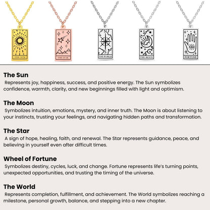 Custom Engraved Tarot Card Necklace
