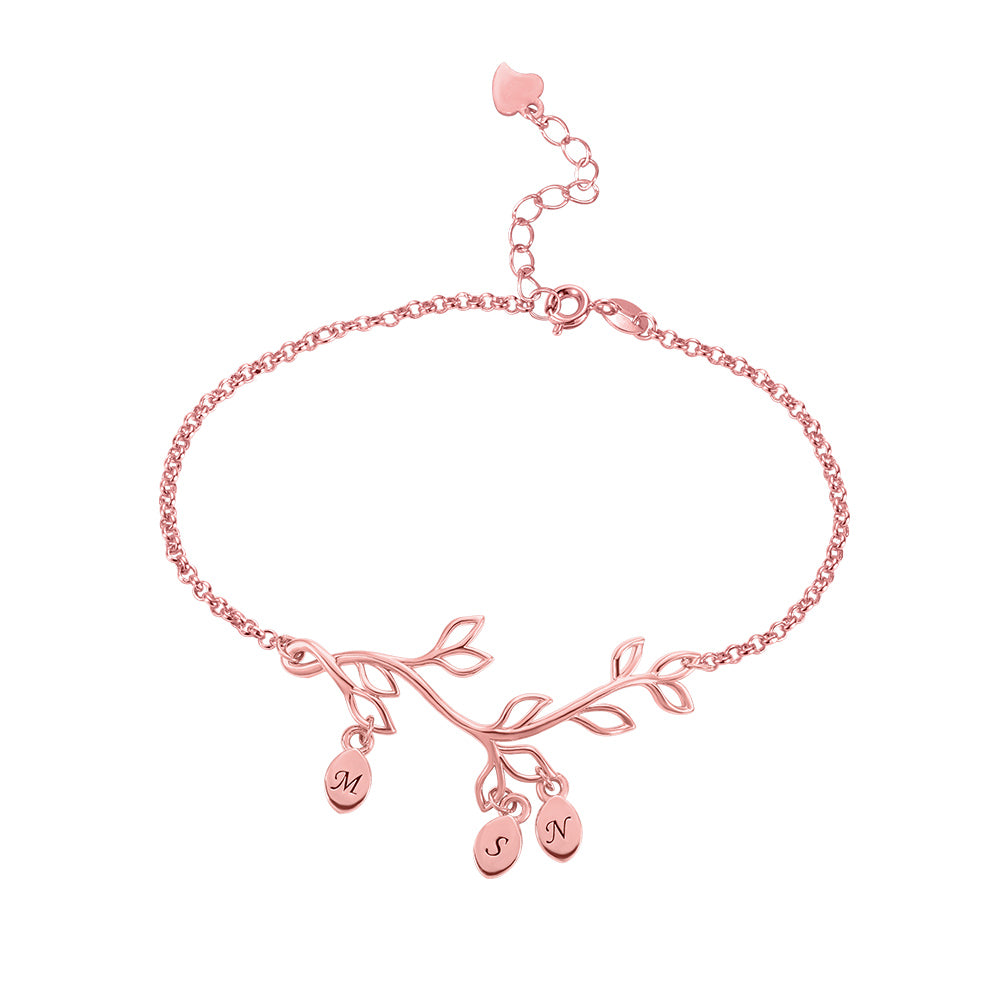 Combined Family Branch Birthstone Bracelet