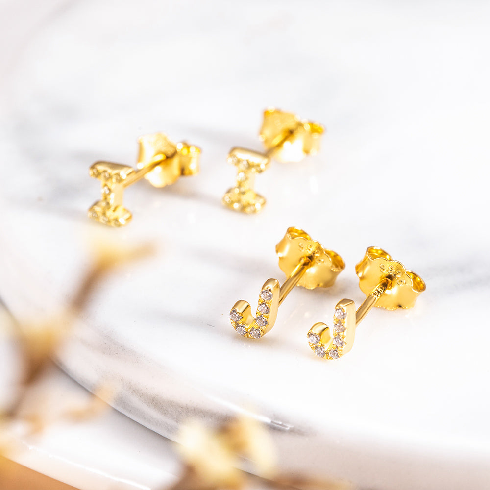 Personalized Initial Stud Earrings
