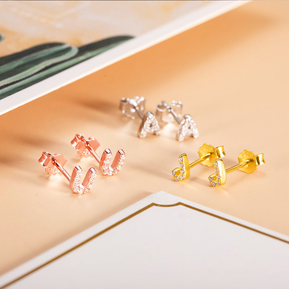 Personalized Initial Stud Earrings