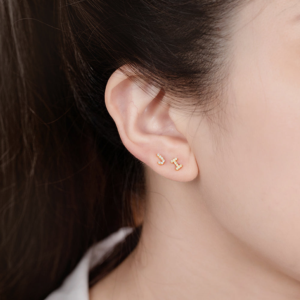 Personalized Initial Stud Earrings
