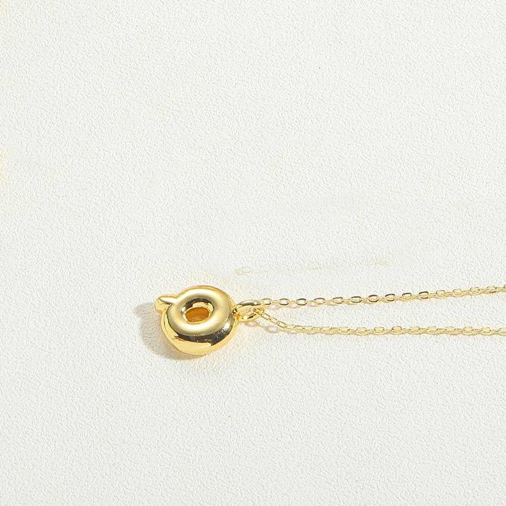 Dainty Balloon Initial Pendant Necklace