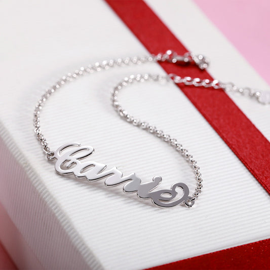 Personalized Name Anklet 925 Sterling Silver