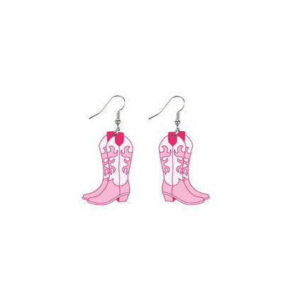 Cute Retro Cowgirl Hook Earrings