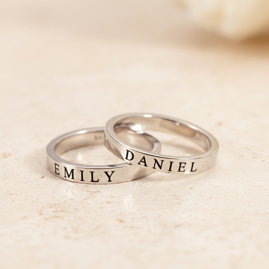 Custom Engraved Stackable Rings