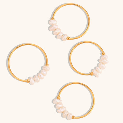 Minimalist Pearl Stackable Rings