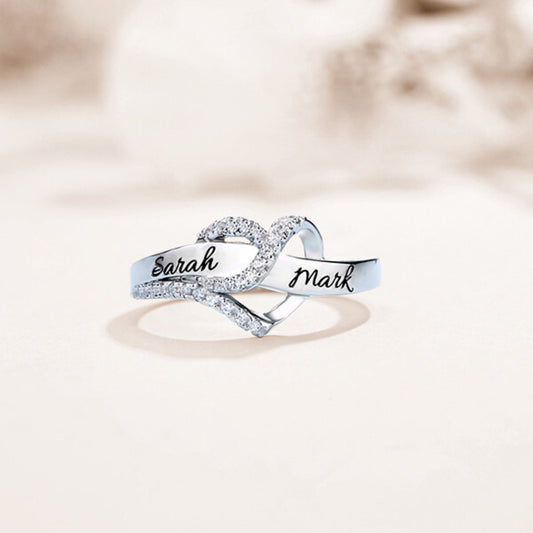 Personalized Heart Engraved Ring