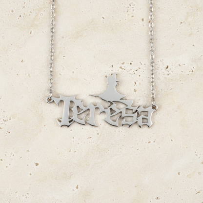 Custom Gothic Name Necklace