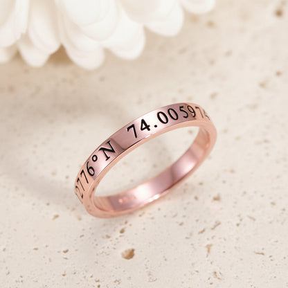 Custom Engraved Stackable Rings