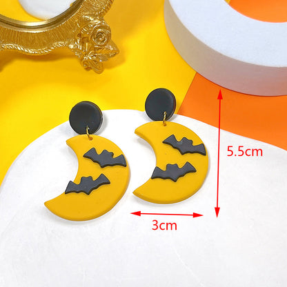 Spooky Halloween Polymer Clay Drop Earrings