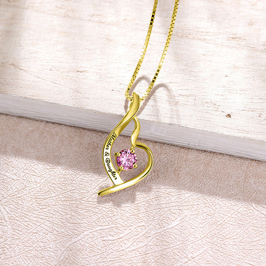 Custom Mother & Daughter Birthstone Necklace