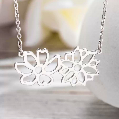 Combined Birth Flowers Necklace