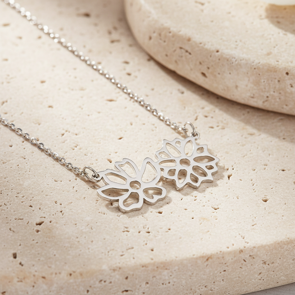 Combined Birth Flowers Necklace