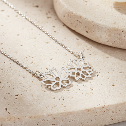 Combined Birth Flowers Necklace