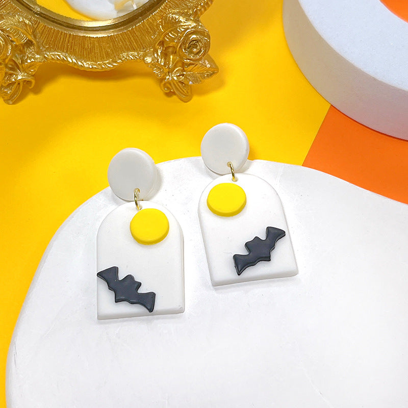 Spooky Halloween Polymer Clay Drop Earrings