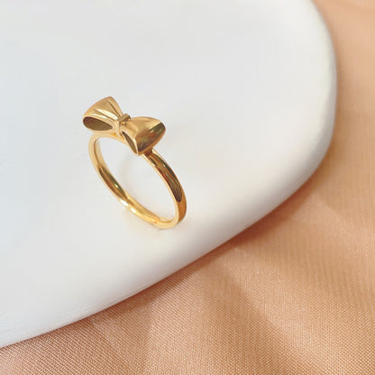 Dainty Simple Bow Ring