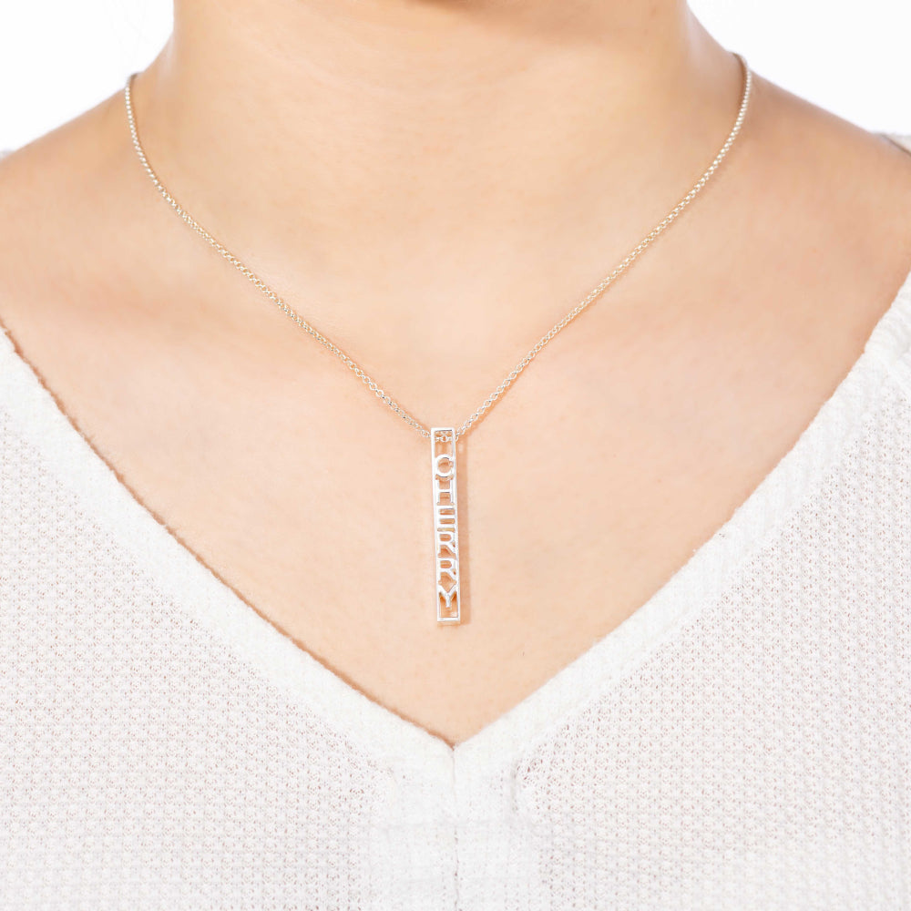 Personalized Name Bar Necklace