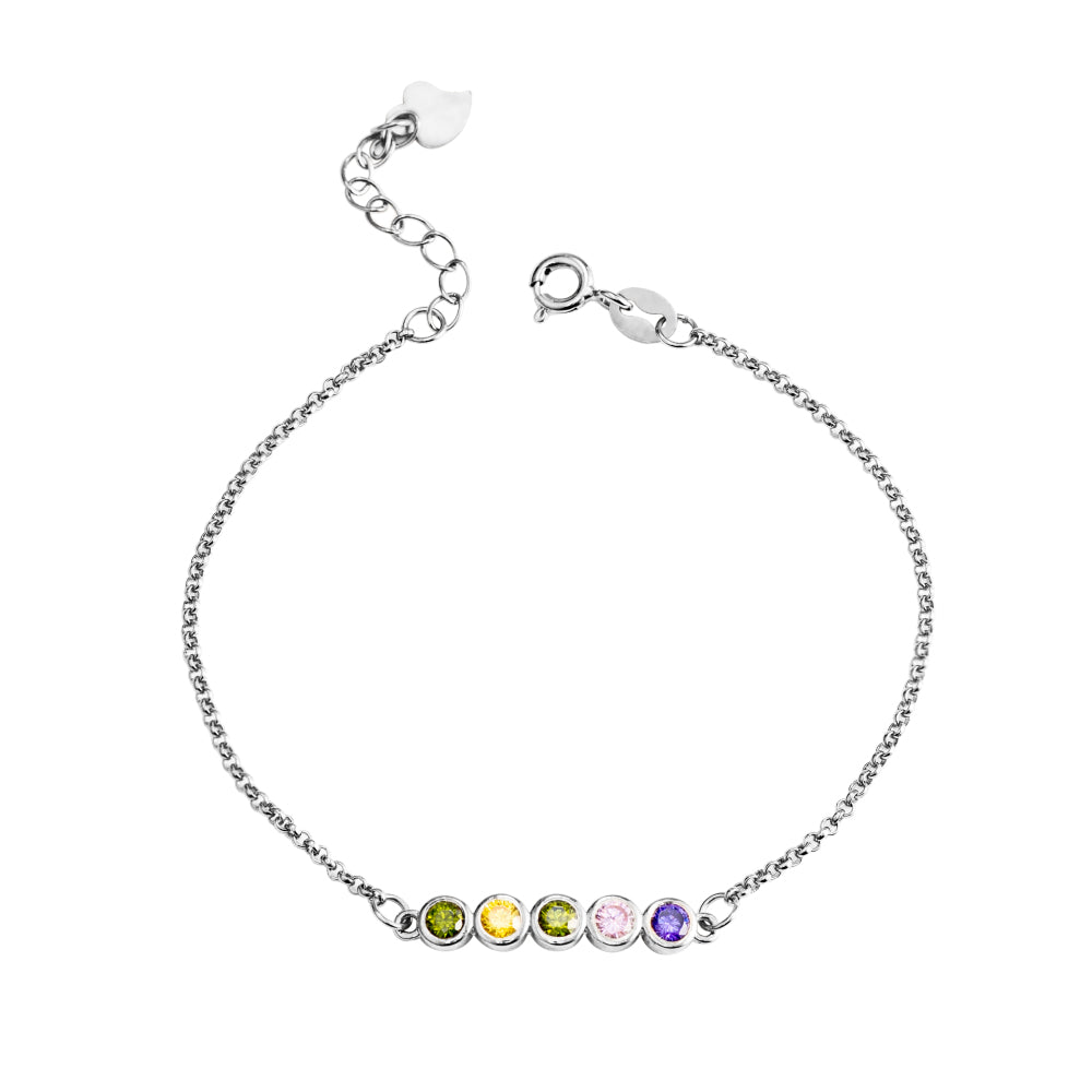 Combined Birthstone Minimalist Bracelet