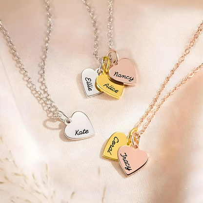 Custom Combined Names Charm Necklace