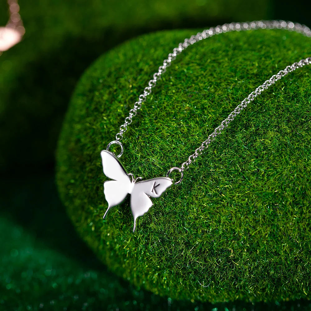 Personalized Butterfly Initial Necklace