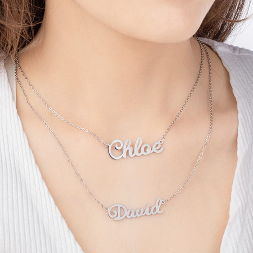 Custom Double Layer Name Necklace