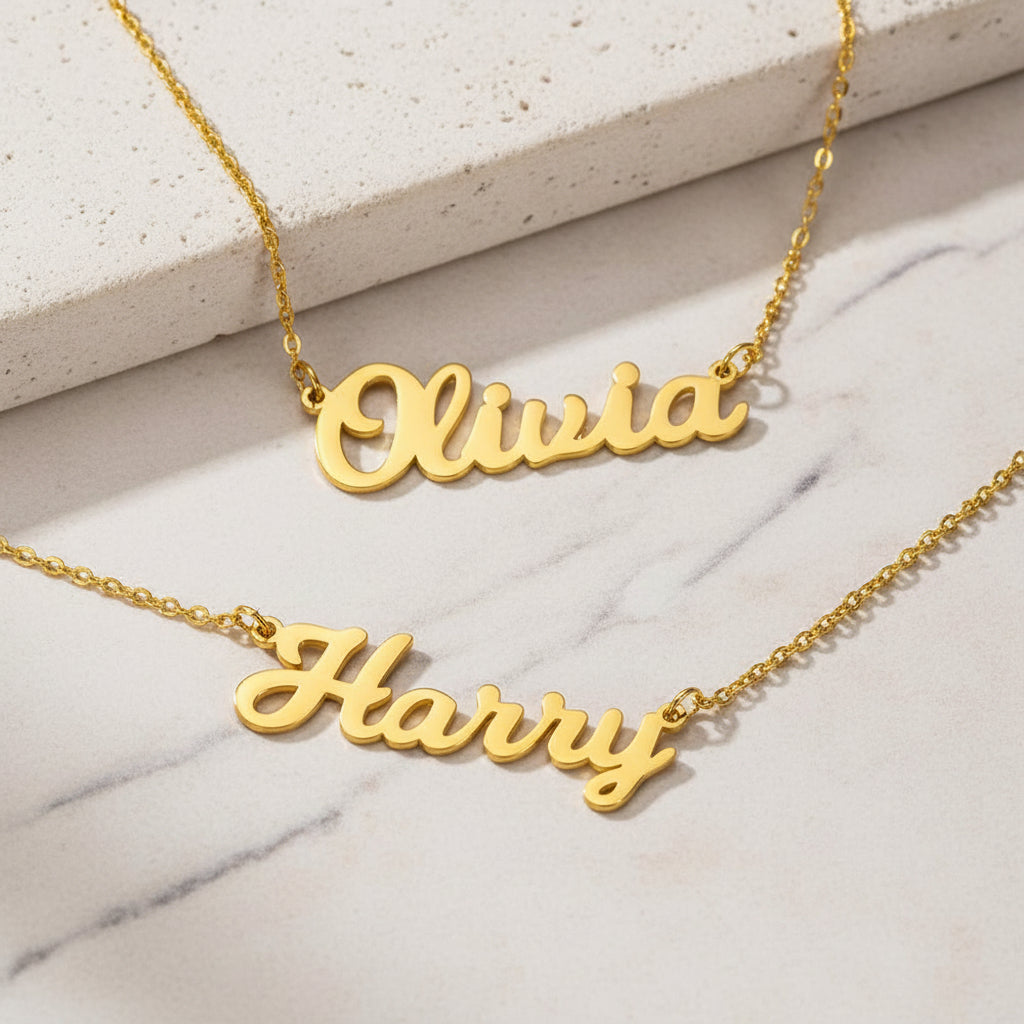 Custom Double Layer Name Necklace