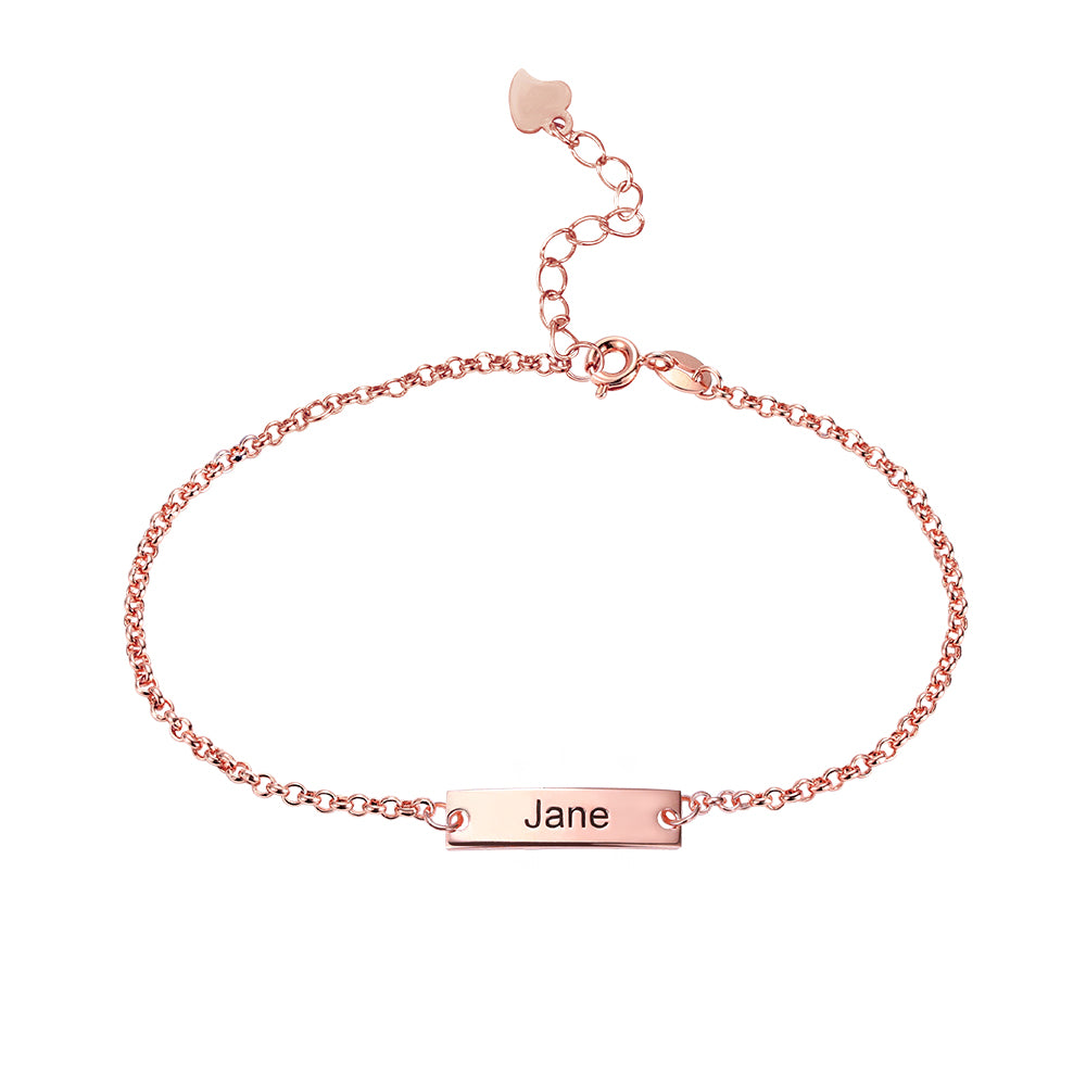 Engraved Bar Anklet