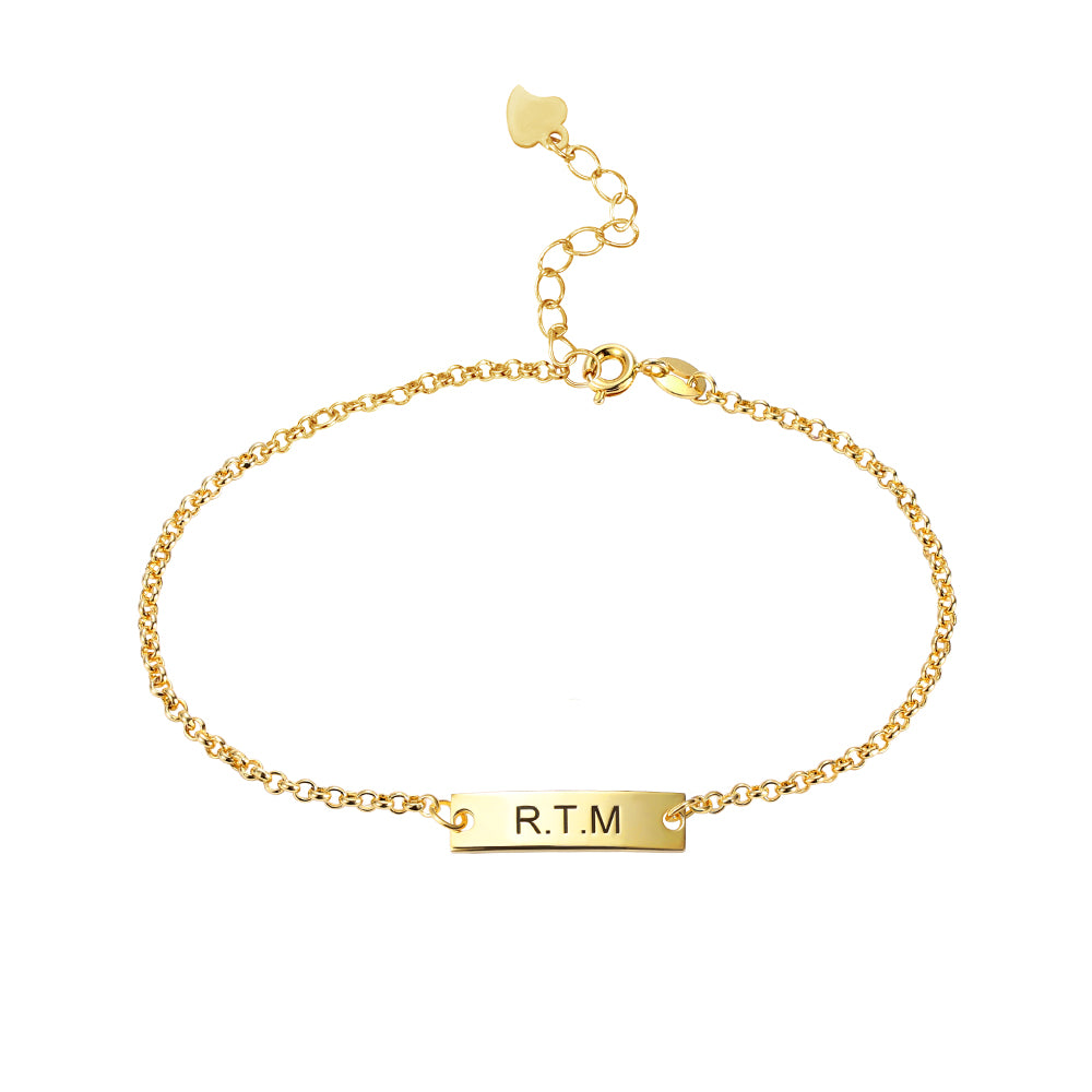 Engraved Bar Anklet