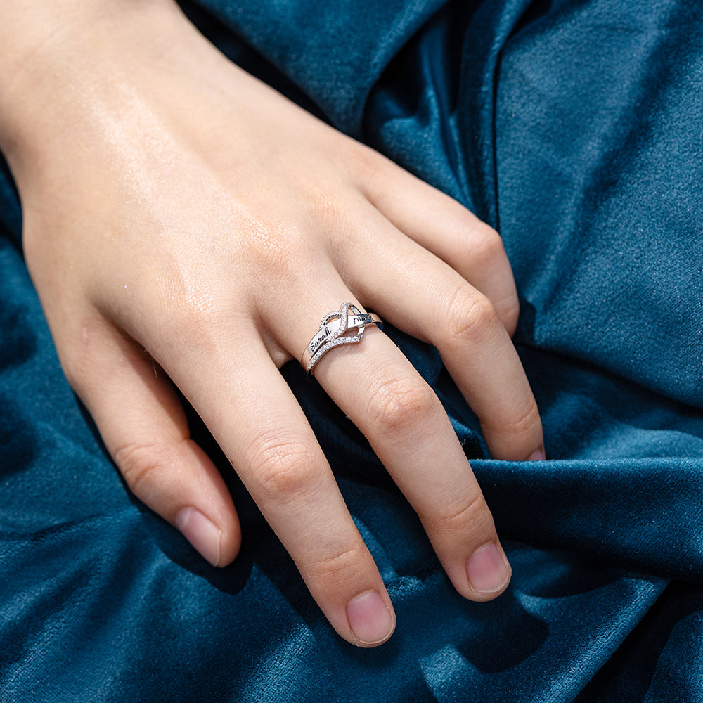 Personalized Heart Engraved Ring