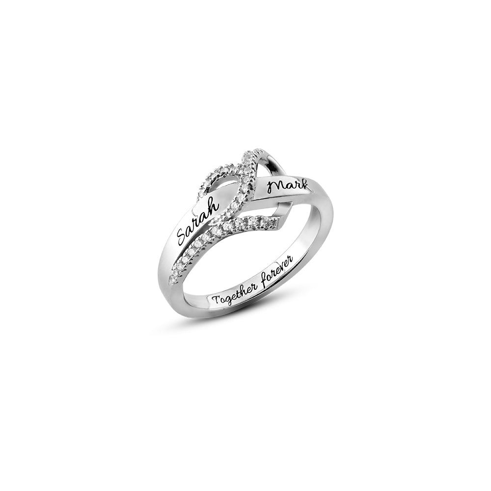 Personalized Heart Engraved Ring