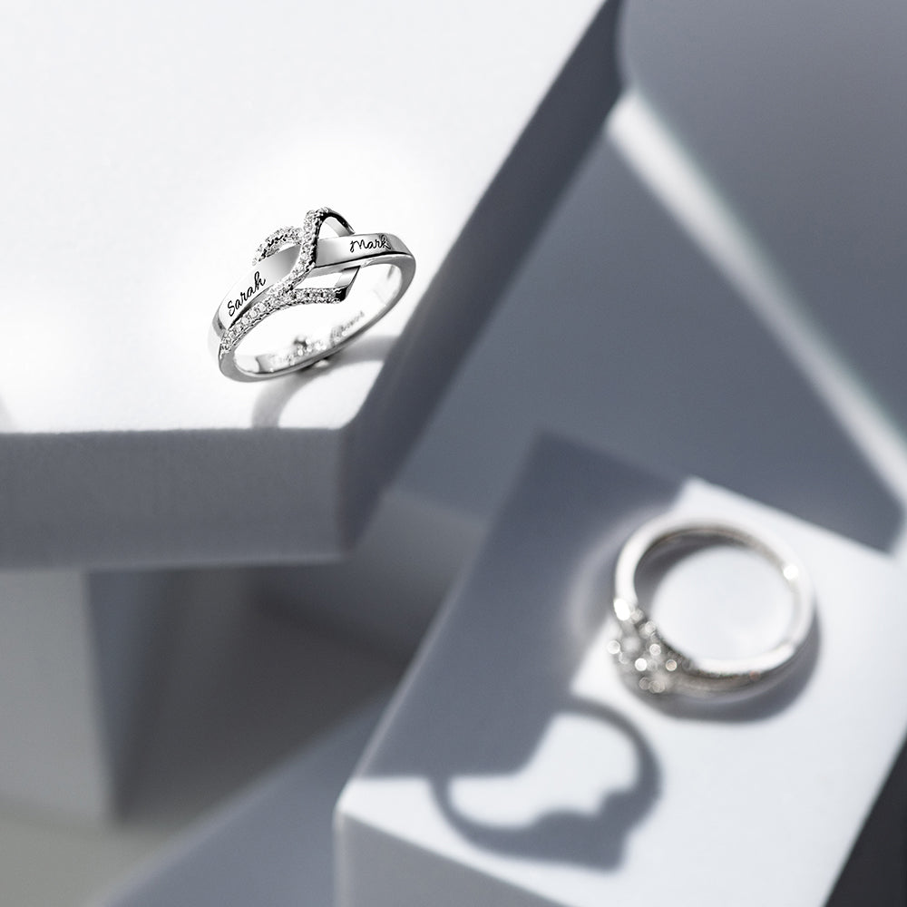 Personalized Heart Engraved Ring