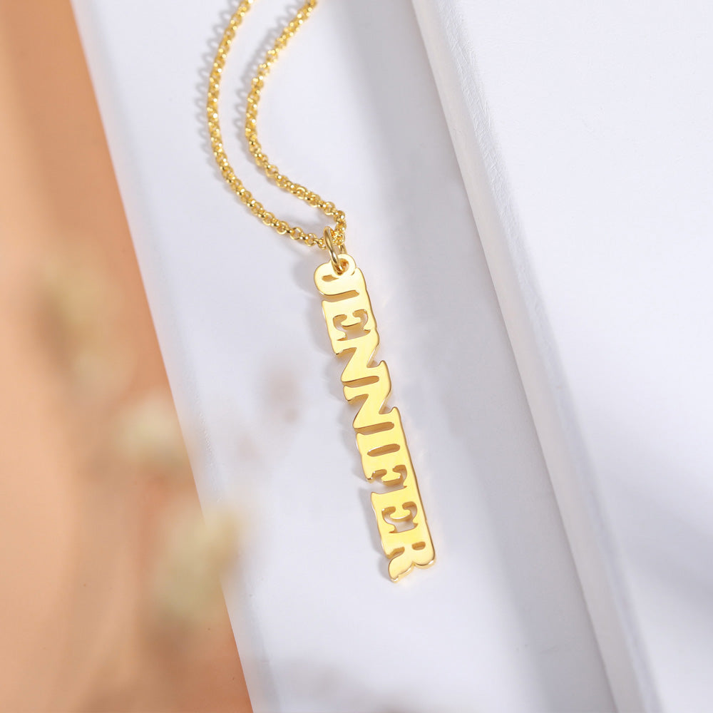 Personalized Vertical Bar Name Necklace