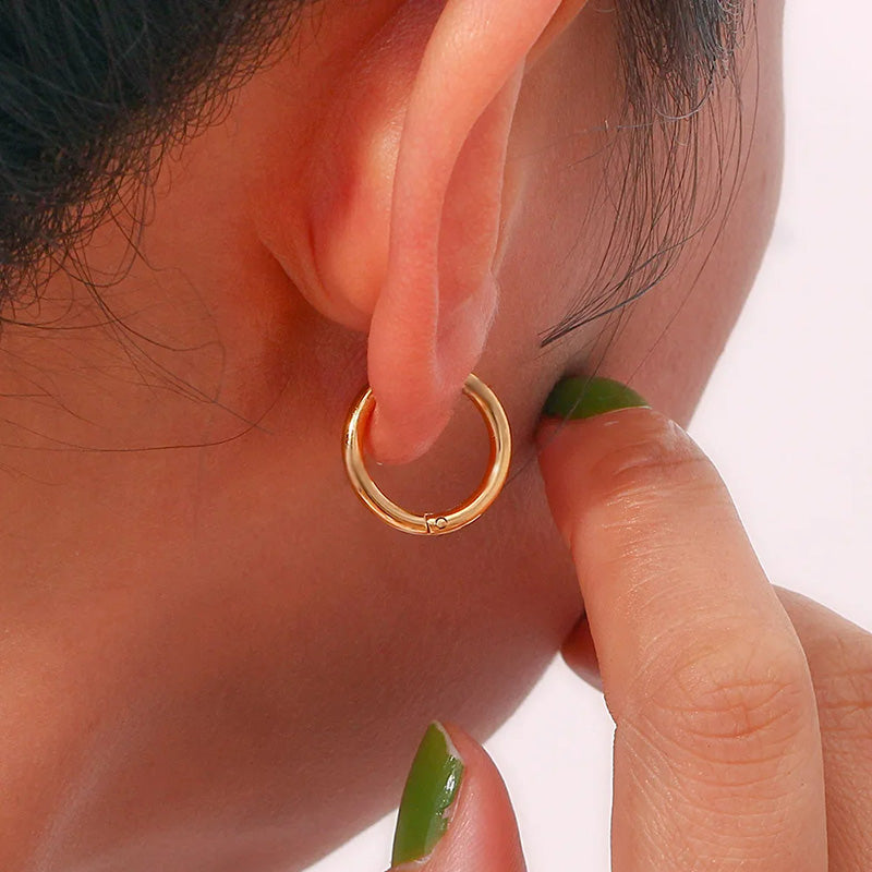 Minimalist Hoop Earrings SET of 4 Pairs