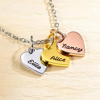Custom Combined Names Charm Necklace