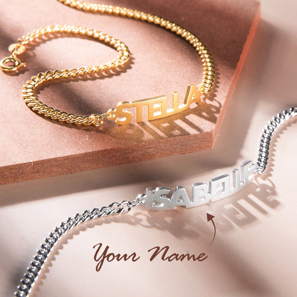 Personalized Name Cuban Chain Bracelet